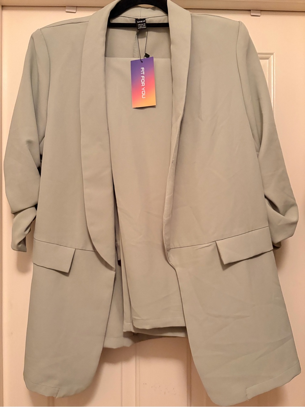 Nwt Women's Light Sage Open Front Blazer Jacket